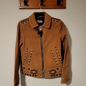 Coach Brown Studded Jacket